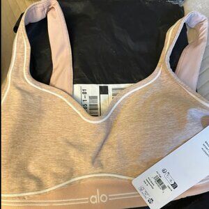 ALO YOGA PINK QUARTZ HEART THROB BRA medium